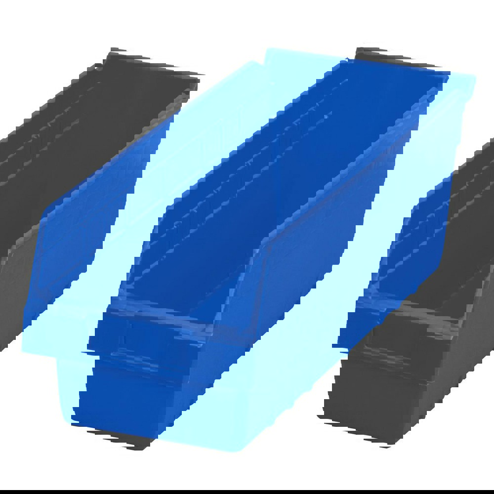 Plastic Hopper Shelf Bin: Blue